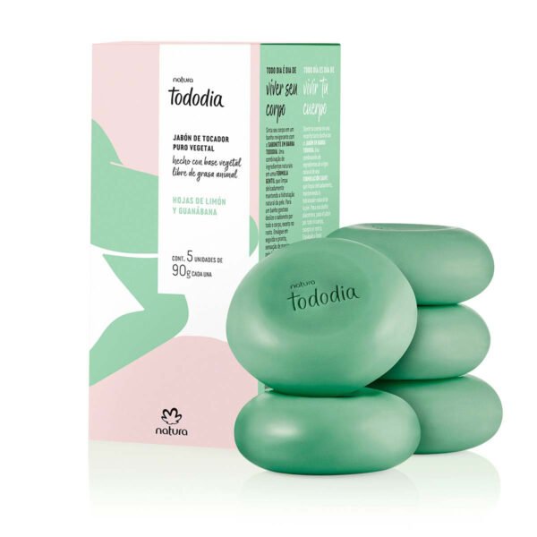 NATCOL-2835_1 Jabones en barra hoja de limón y guanábana - 5und de 90g
