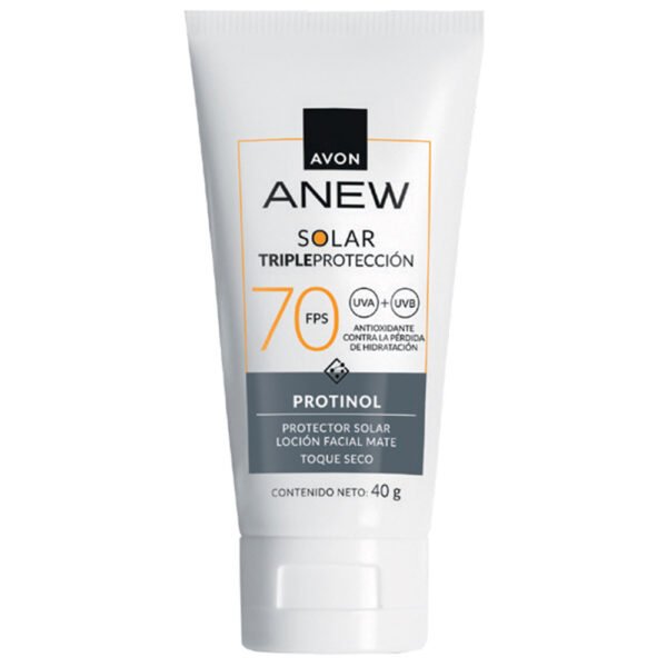 Triple Protección FPS 70 Protector Solar Loción Facial Mate - 40g