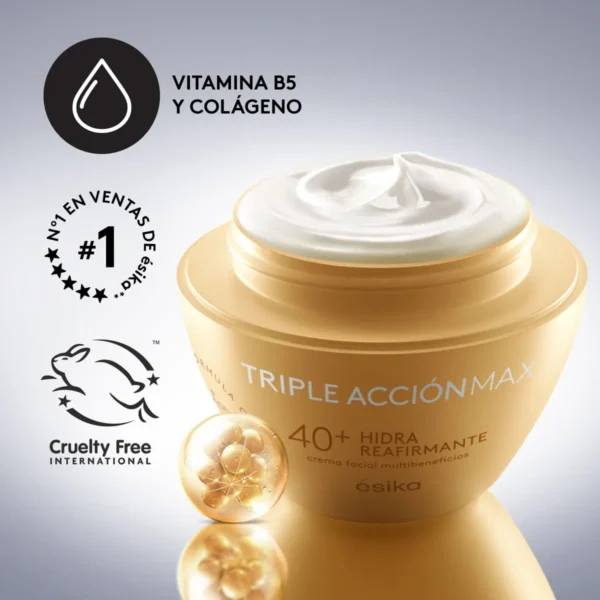 Crema Facial Hidra Reafirmante Triple Acción Max 40+, 200g